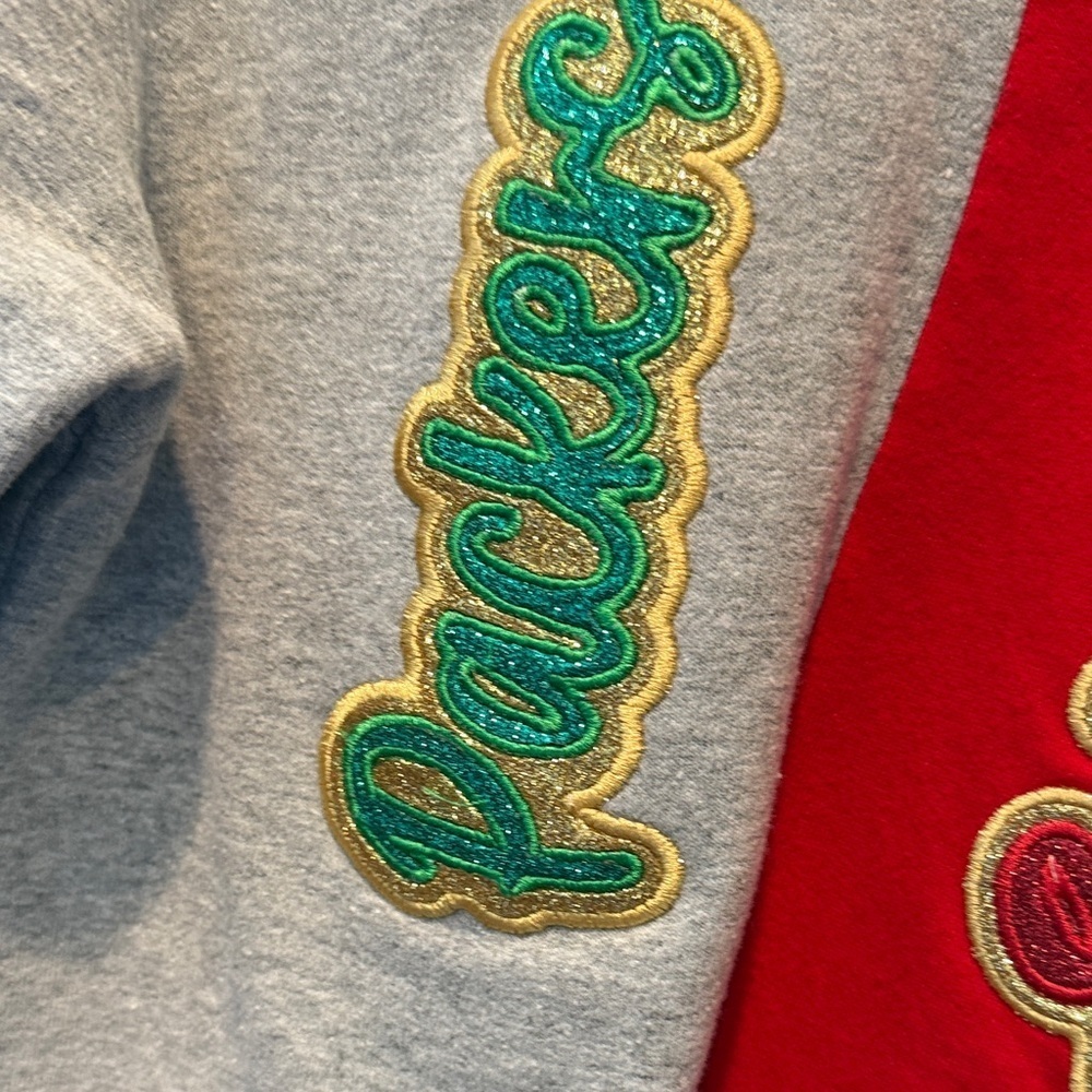 Kids Two-Tone Sweatshirt - Gray and Red - Picture 2 of 4